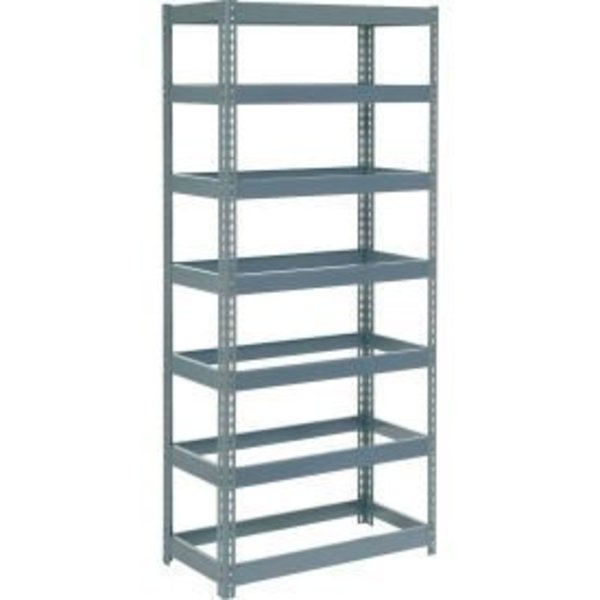 Global Equipment Extra Heavy Duty Shelving 36"W x 24"D x 96"H With 7 Shelves, No Deck, Gray 717283